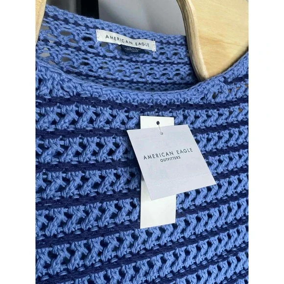 American Eagle women's ballet neck open Knit Oversized Sweater size small Chunky